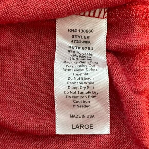 Project Social T Dolman Sleeve Sweatshirt Kisses Red Fleece Pull-Over L - Picture 7 of 7